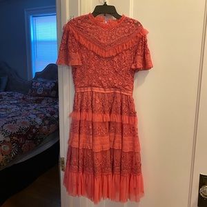 Needle and thread coral dress